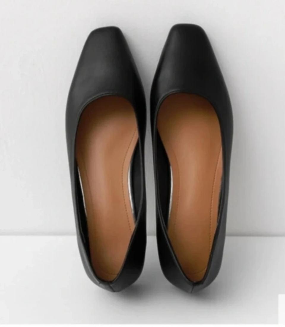 세미 사각코 베이직 플랫슈즈 230