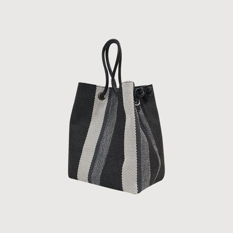 스트라이프 사각 토트백