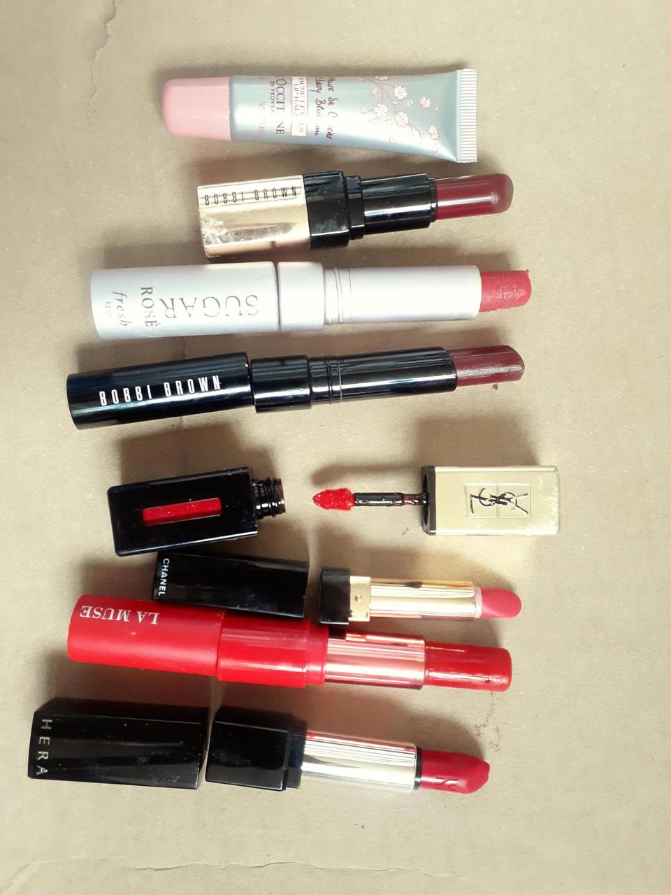 명품화장품 립세트 8개세트 라뮤즈 샤넬 바비브라운 록시땅헤라 생로랑 프