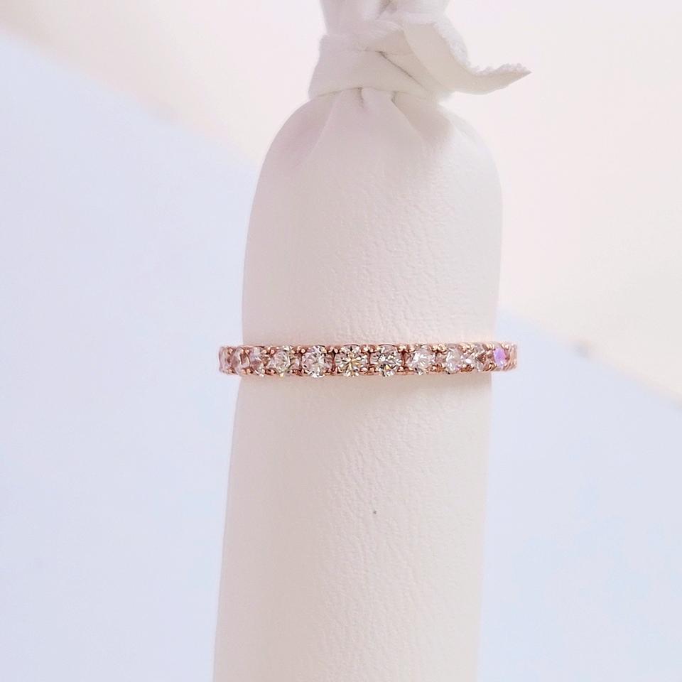 14k 테니스 큐빅 한줄 뺑돌이 반지 가족 우정 링 18k 14케이 큐빅