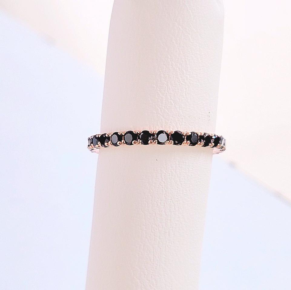 14k 블랙 테니스 큐빅 한줄 뺑돌이 반지 가족 우정 링 18k 14케이