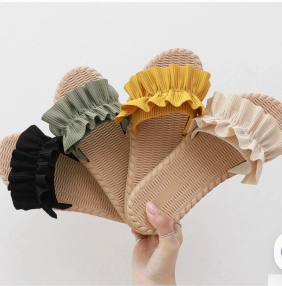 러블리 셔링 라탄 슬리퍼 230 235 240