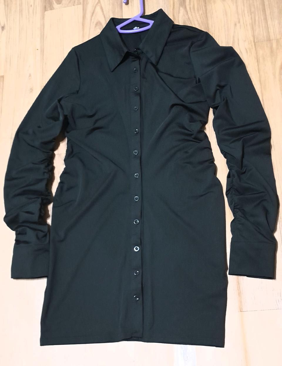 셔츠형 셔링원피스