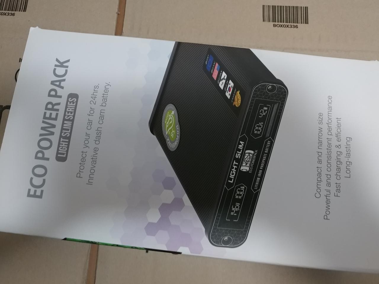 에코파워팩 S12 라이트슬림 새제품 블랙박스 보조배터리 미개봉