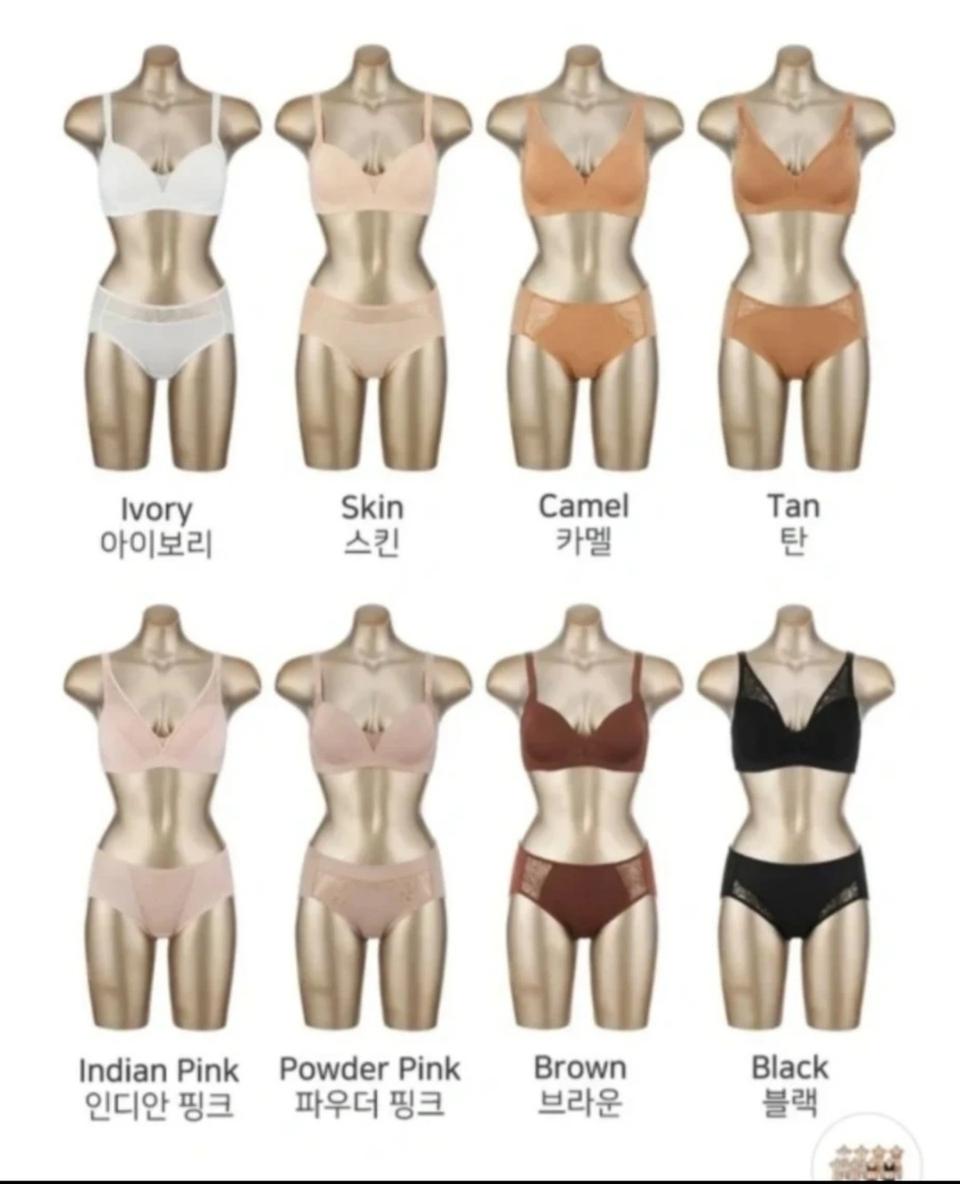 비비안 스킨핏 노와이어 브라팬티세트