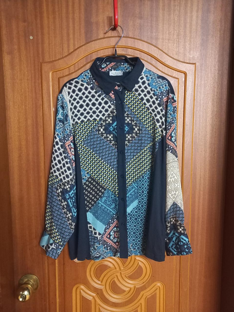 [50(95)/공용/무배] 마리아니 패턴 레이온 셔츠