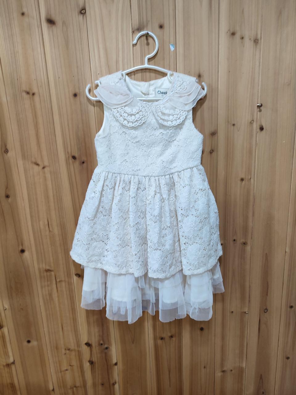 110 치크 레이스 민소매 원피스