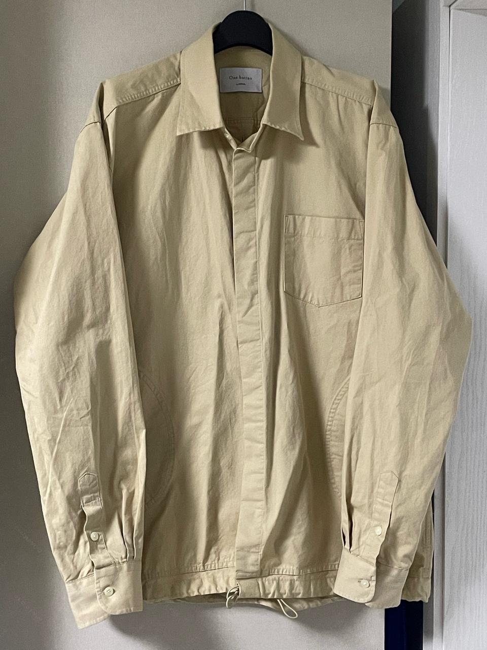 One button 셔츠 자켓 베이지