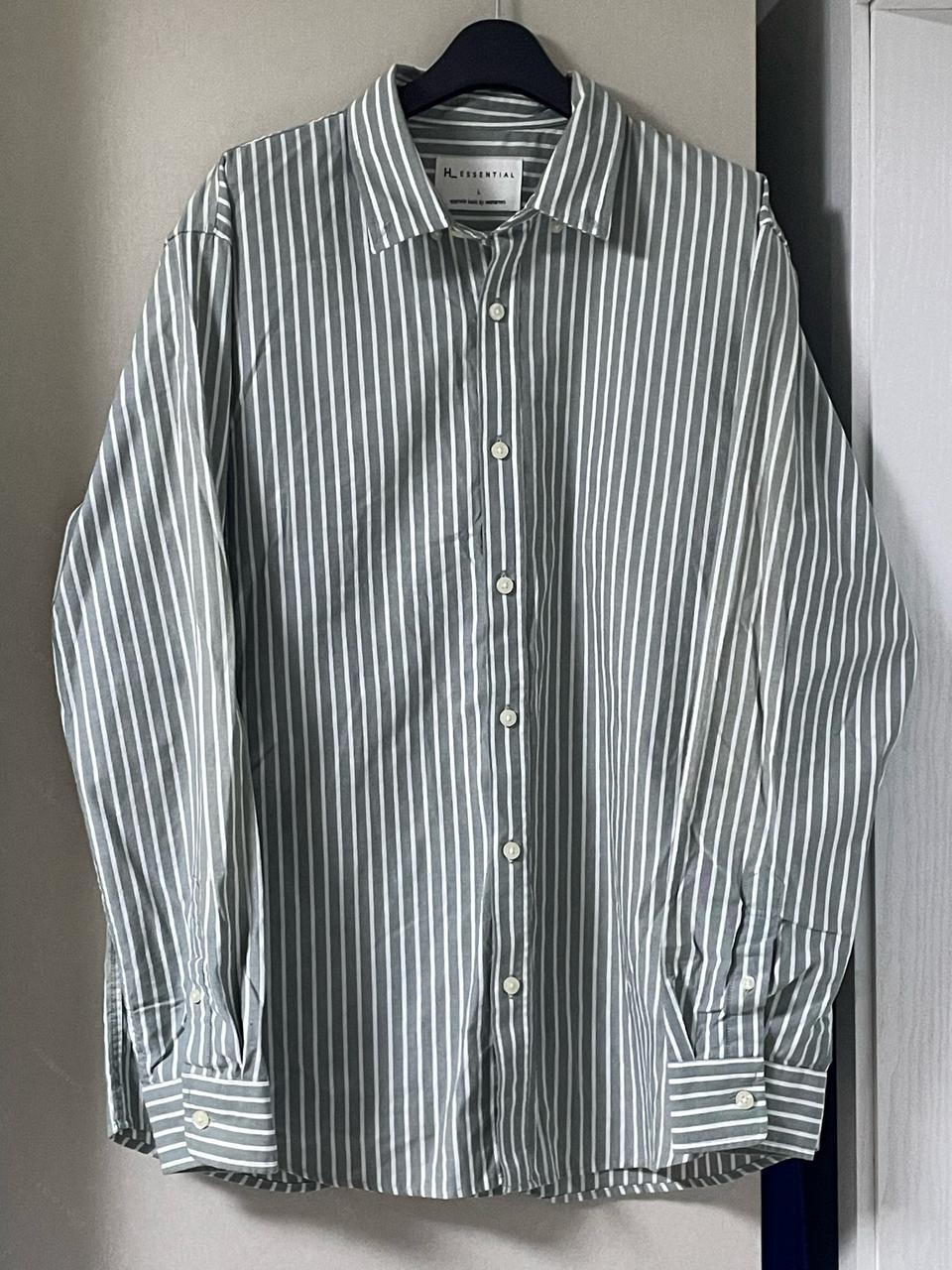 Essential 린넨 스트라이프 셔츠