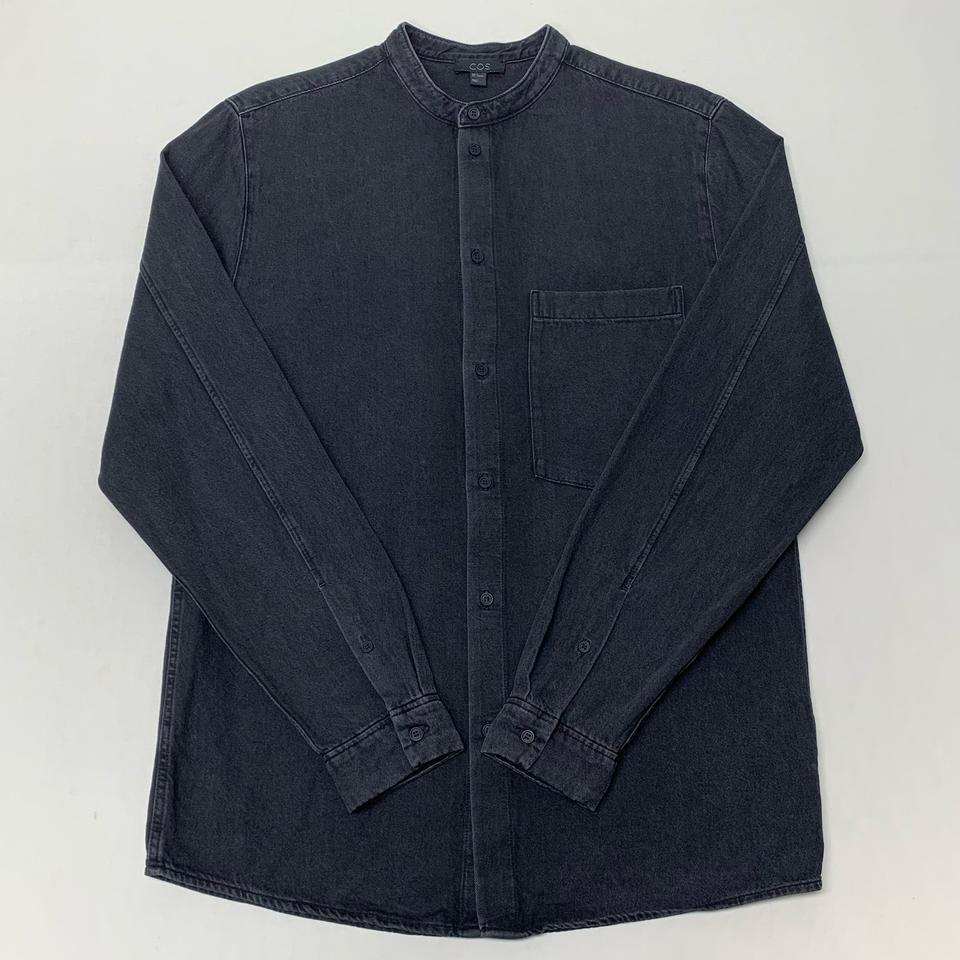 cos 코스 흑청 헨리넥 셔츠 (S)