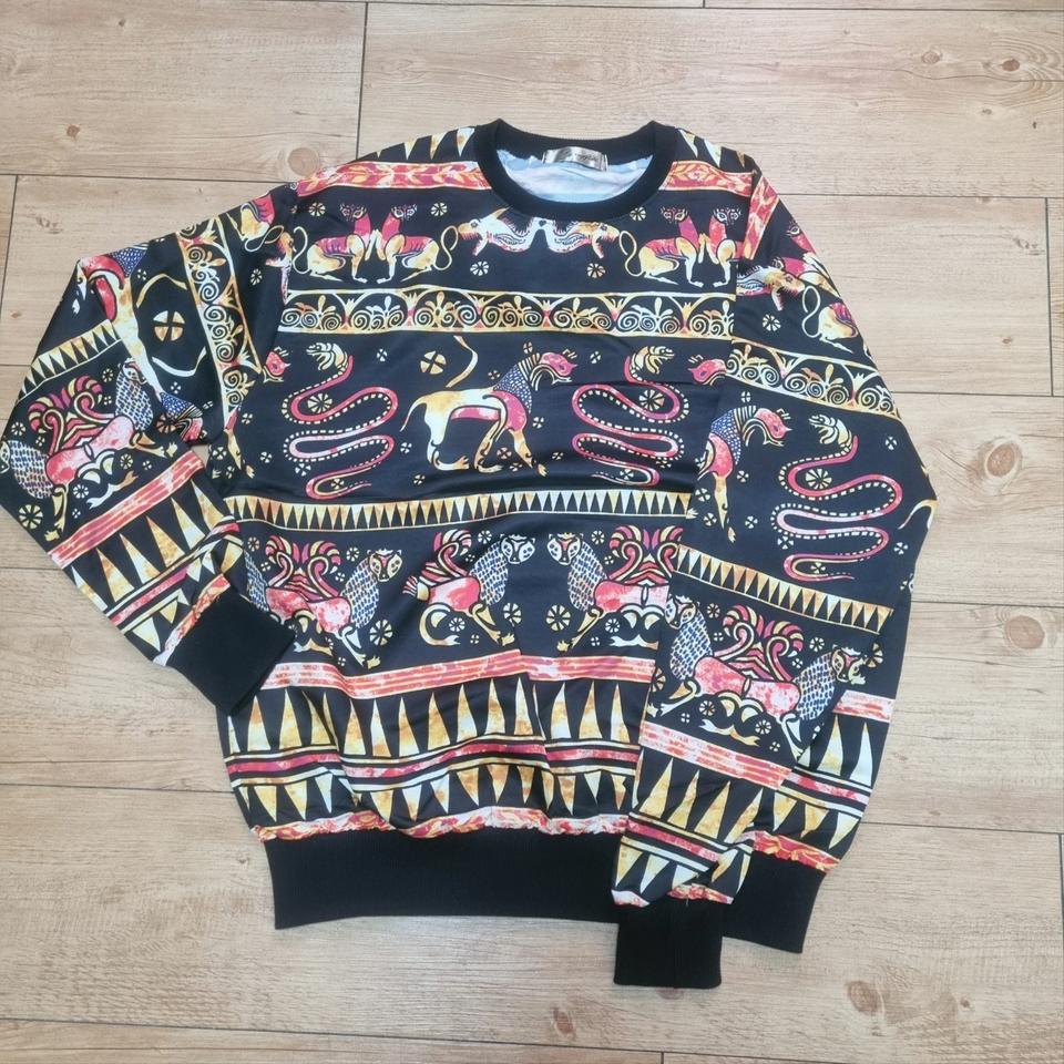 인도풍 패턴 박시핏 맨투맨 새제품