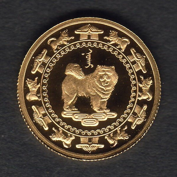 몽골 금화 2006년 개띠의 해 500트구릭 무광프루프