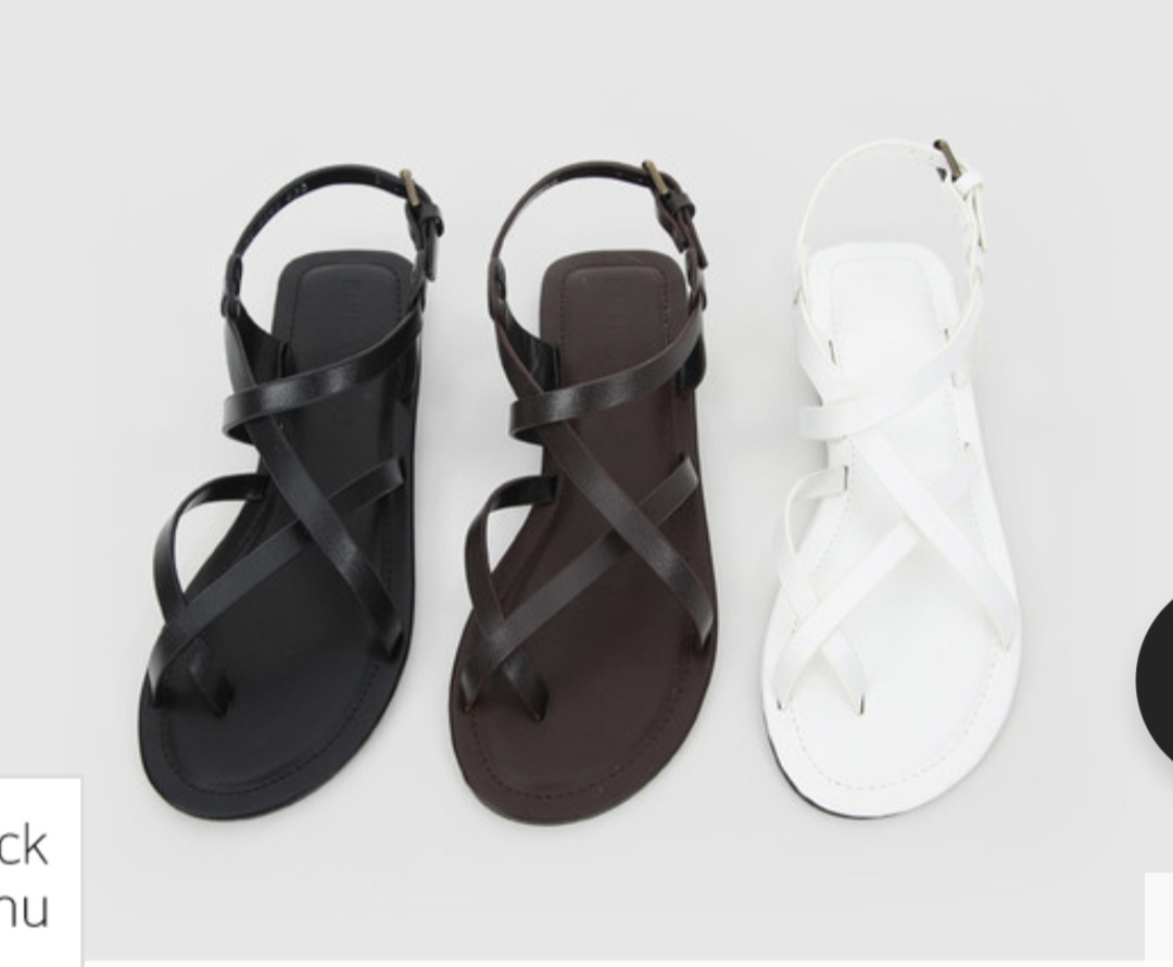 통 포스트 케이지 스트랩 글래디 플랫샌들 230 235 240