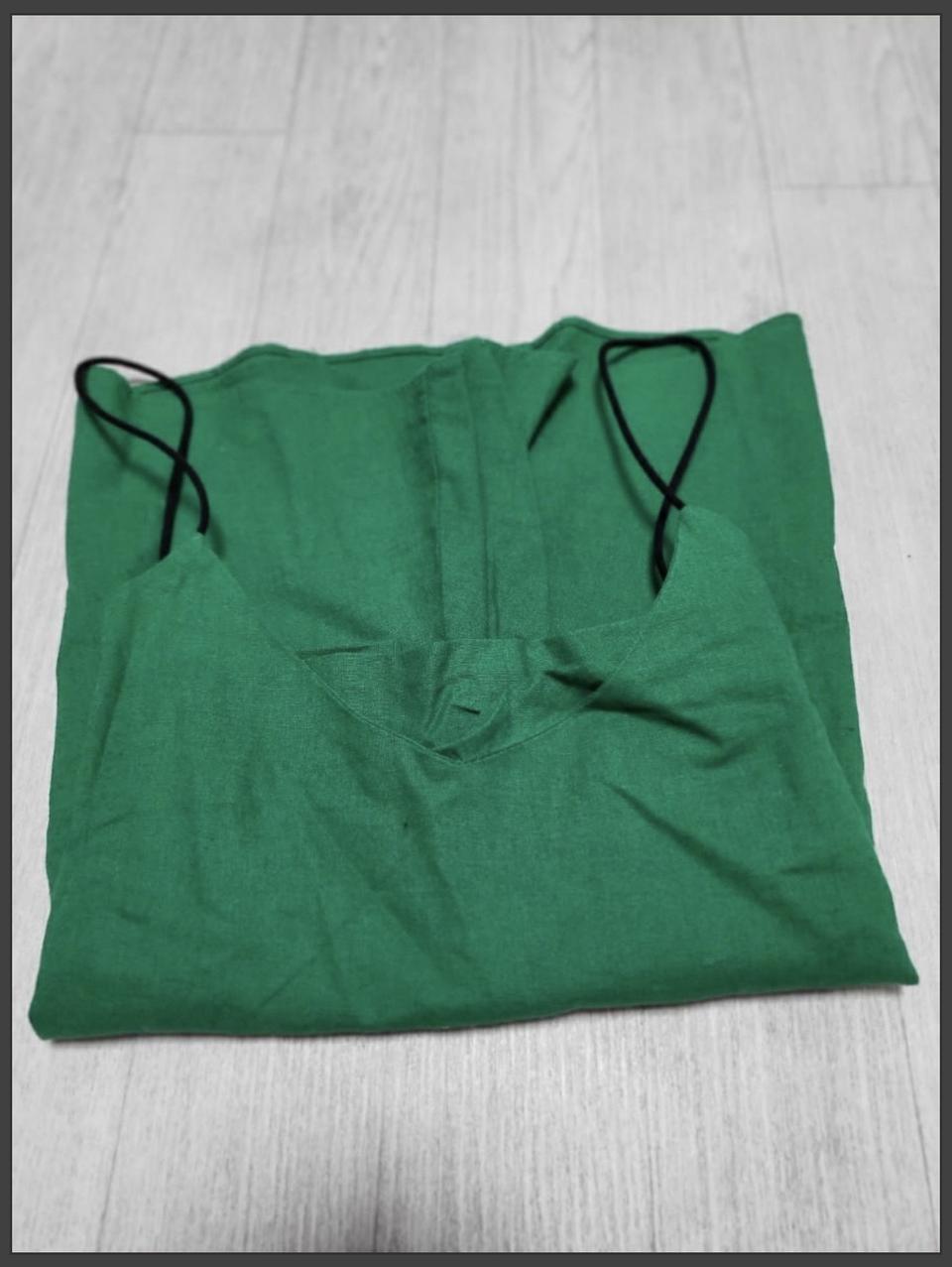 (새상품)린넨 오버핏 크롭 끈 나시