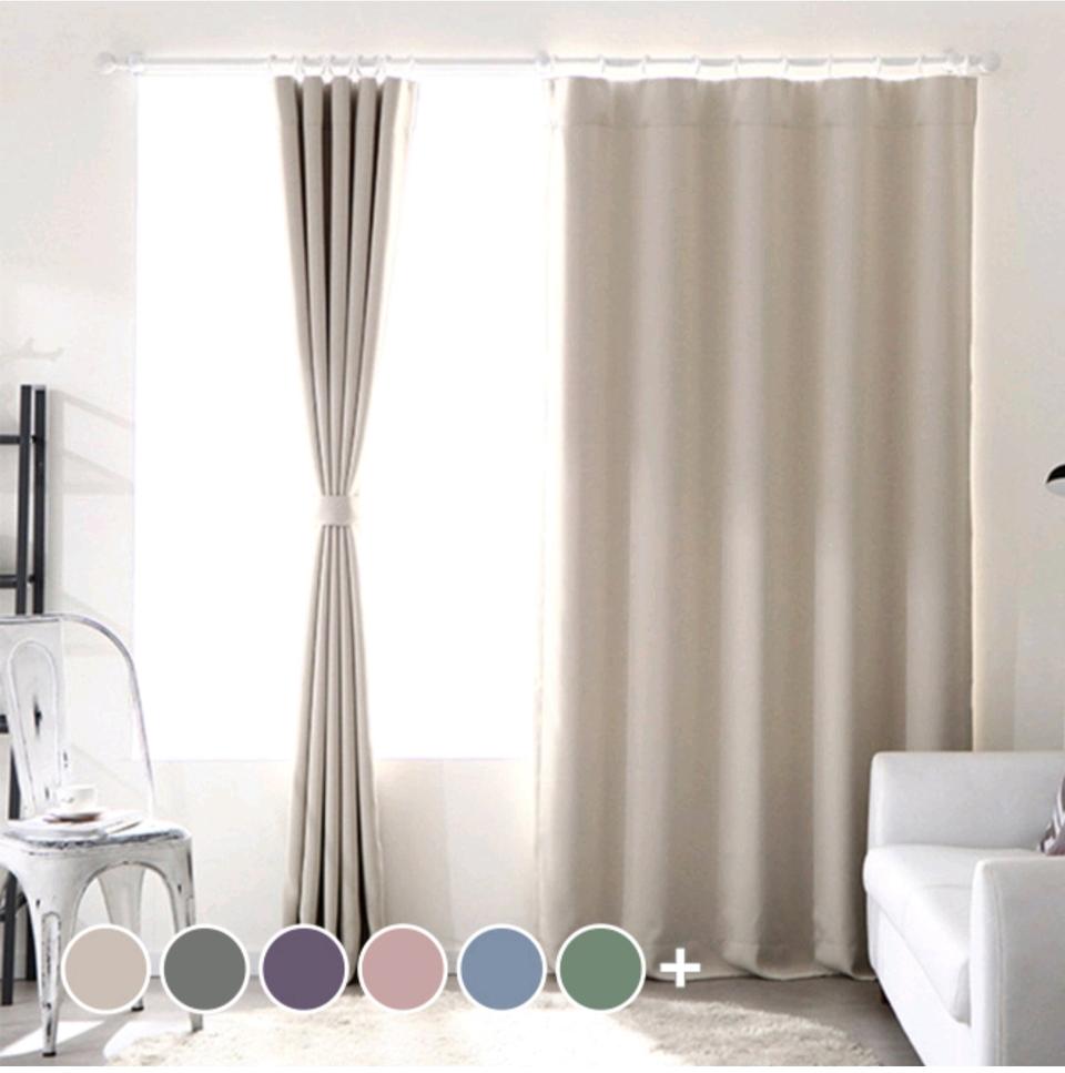 미사용 새제품소프트 암막커튼(핀형)1P