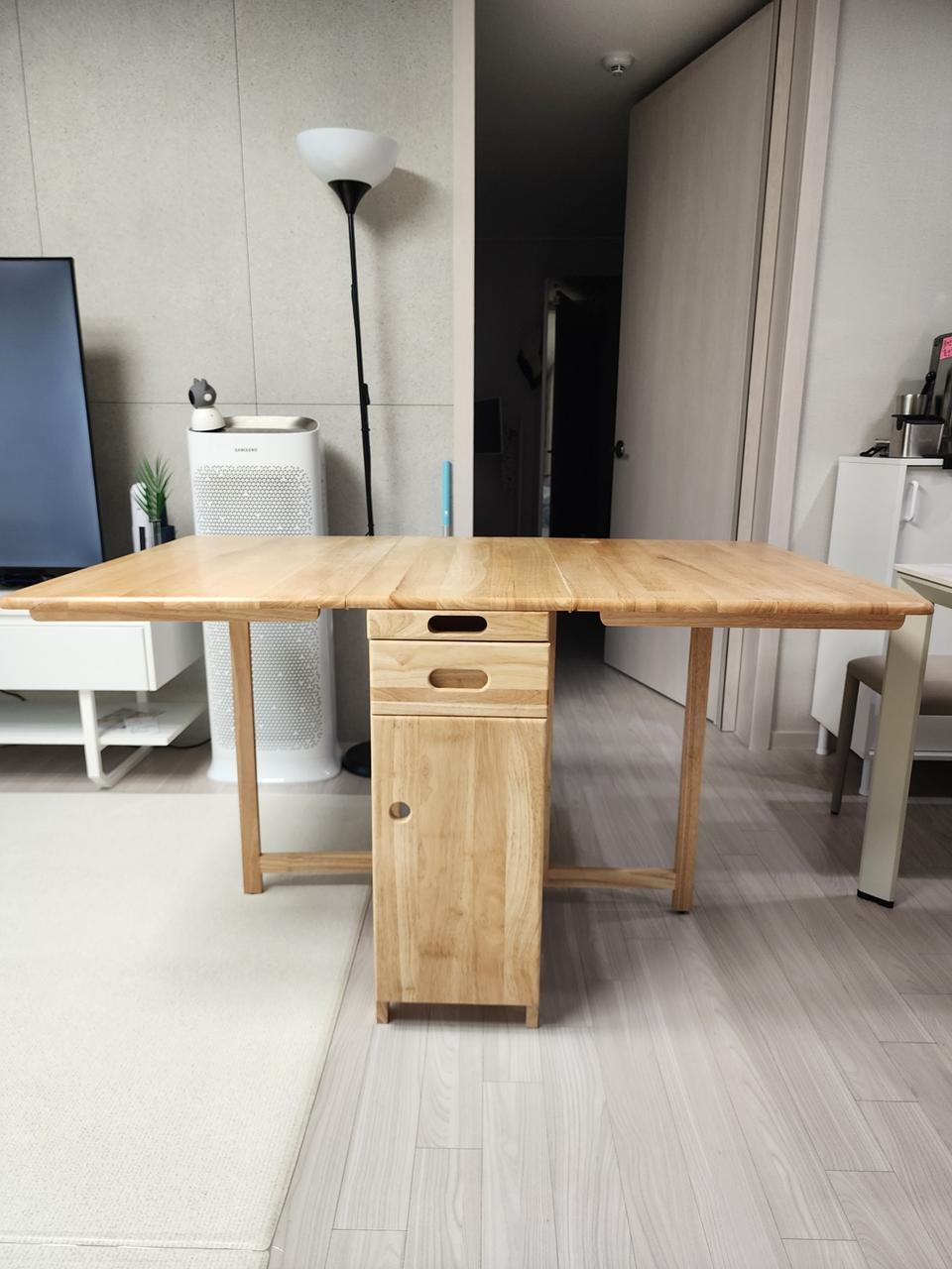 이동식 의자 테이블 식탁 4인용 확장형 접이식 폴딩