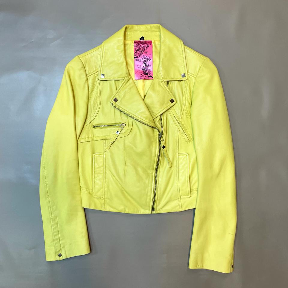 ROBO(로보)노랑 램스킨 라이더자켓(66)