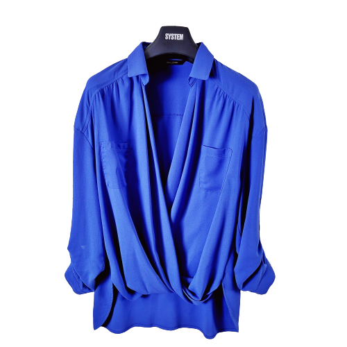 올리비아하슬러 오버핏 셔링 블라우스