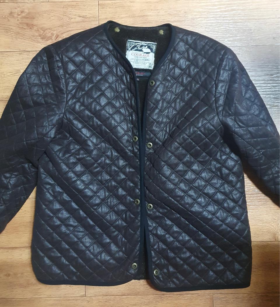 보아털 가죽 누빔자켓