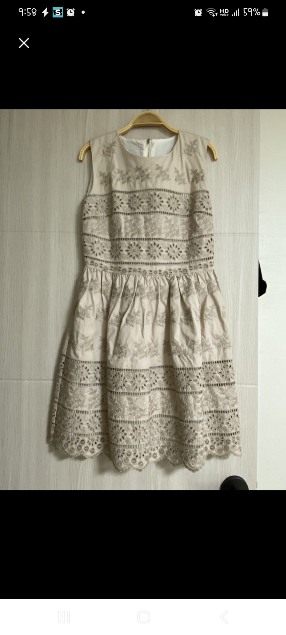 레이스펀칭 원피스