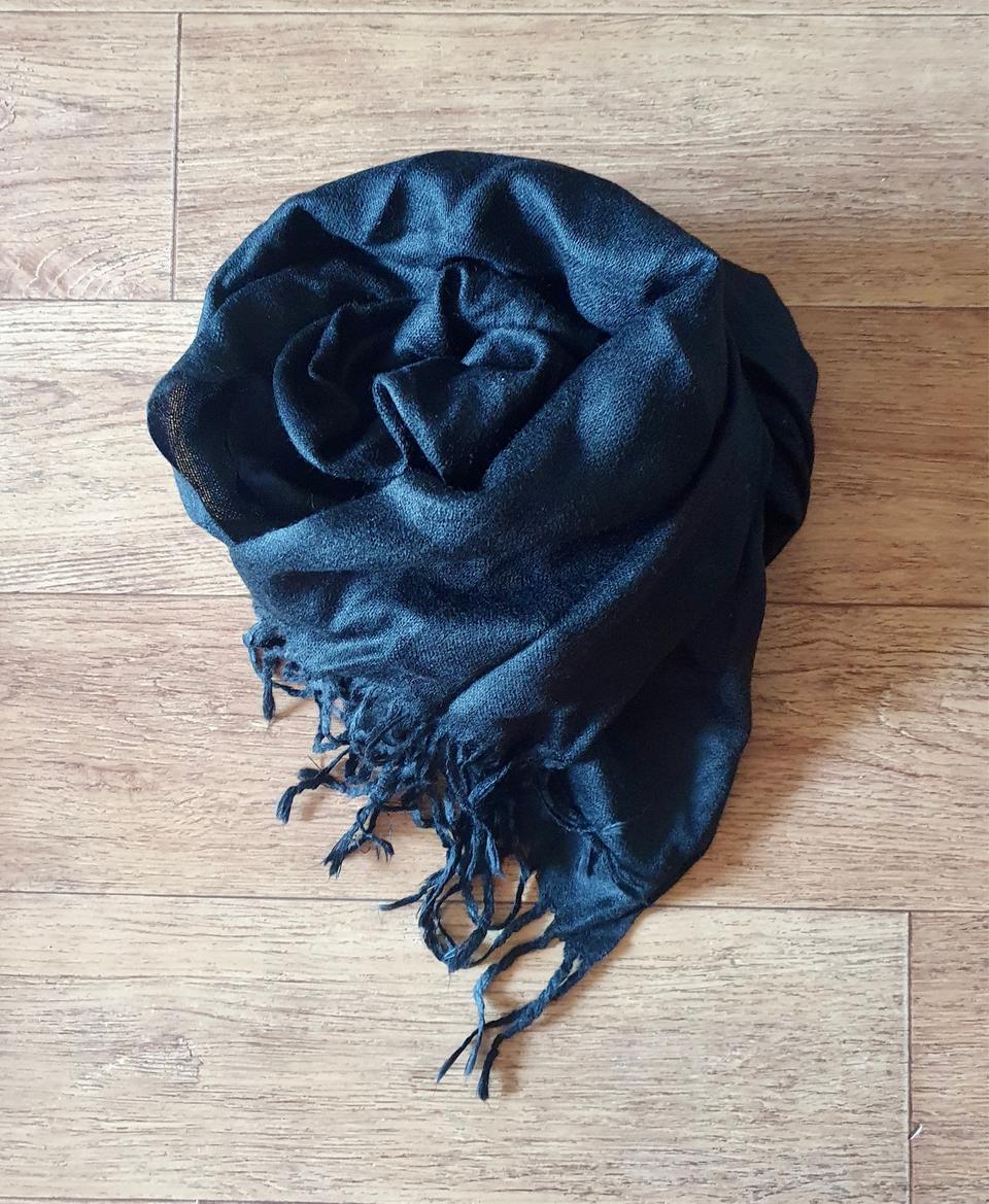 새상품) 블랙 울 스카프