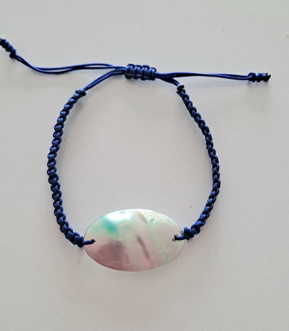 원석 전복 진주 매듭 팔찌