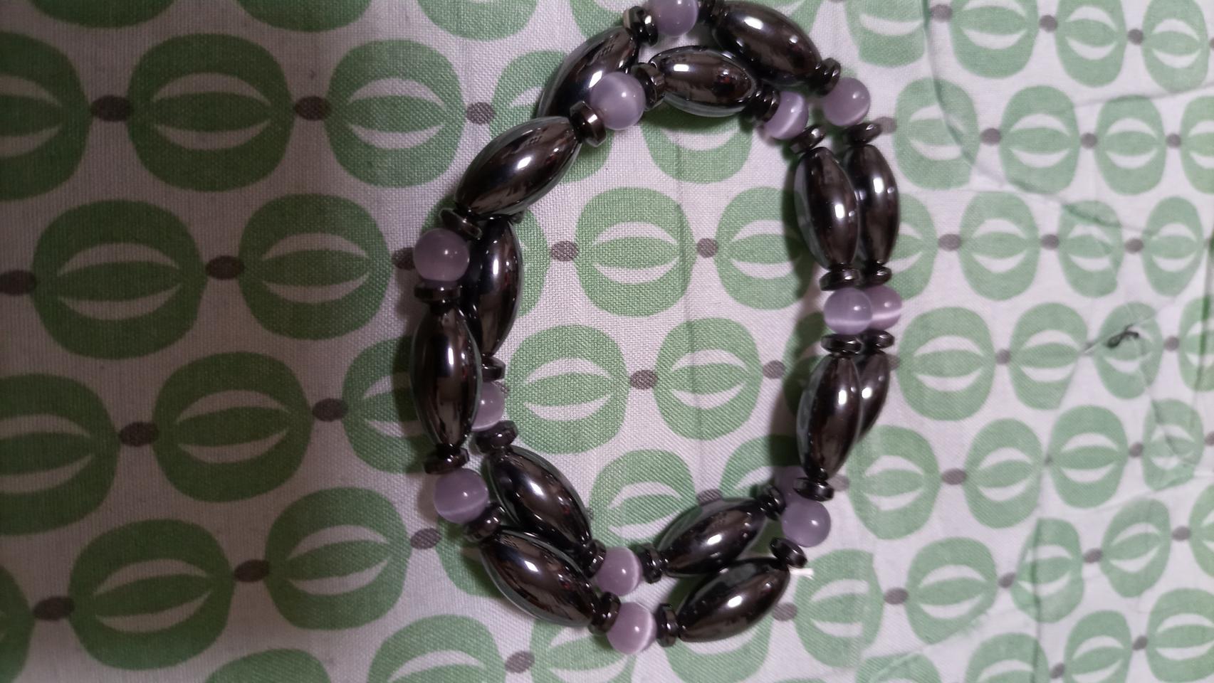 마름모자석구슬팔찌 2개한셋