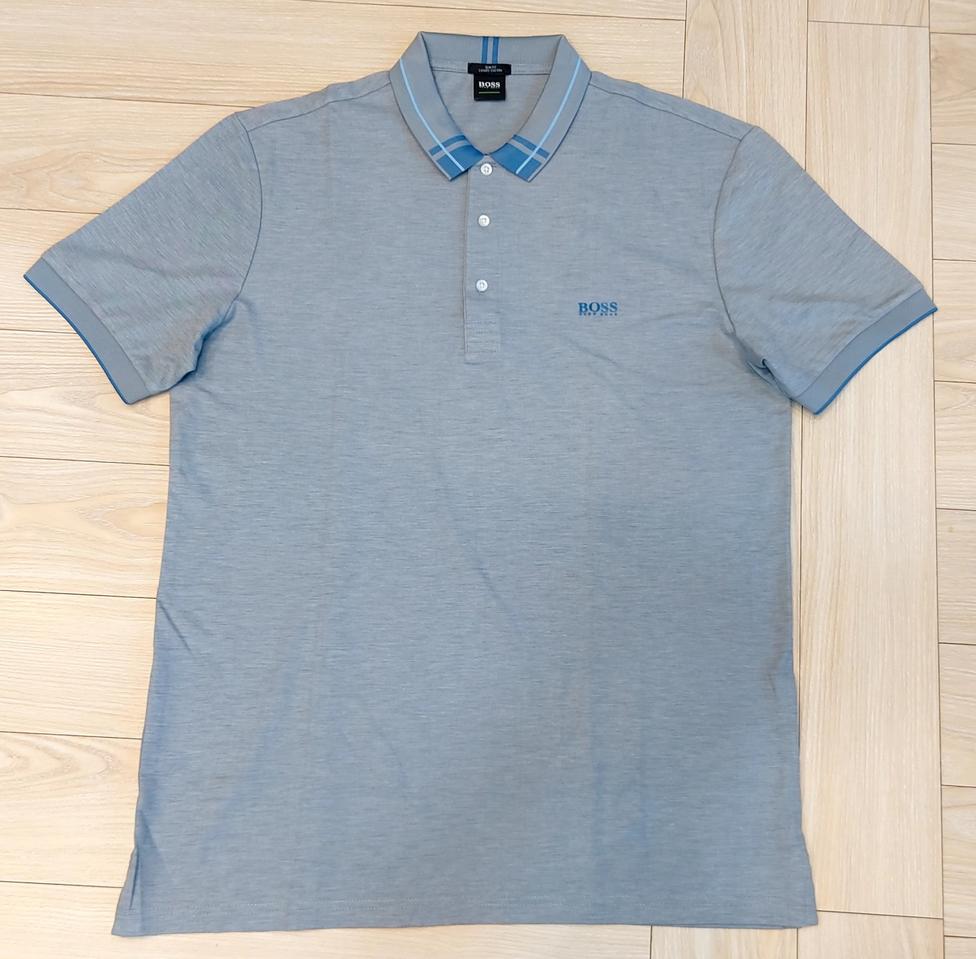 남)휴고보스 PK반팔티 XXL(110사이즈) 그레이