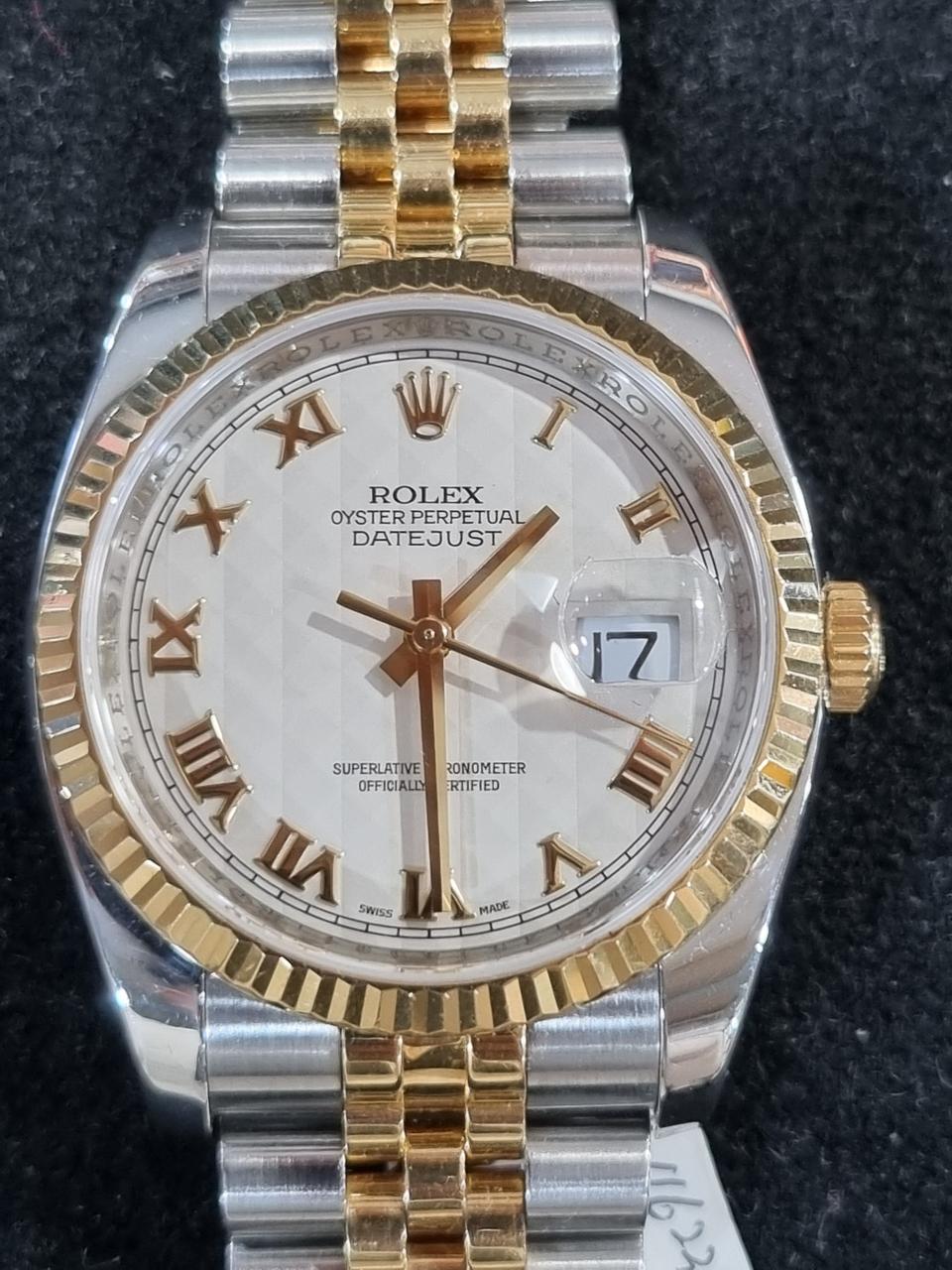 롤렉스116233 오이스터 퍼페츄얼 데이저스트 18K콤비 로만 36m