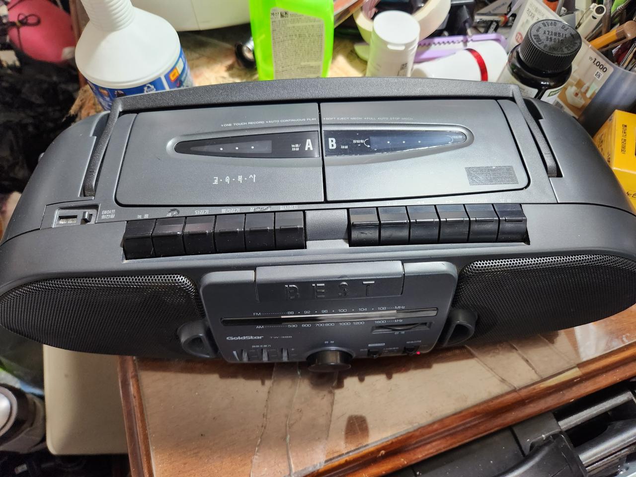 레트로 엔틱 골드스타 더블데크 포터블  라디오 플레이어 TW-386