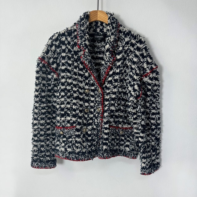 CHANEL 샤넬 코코 로고 트위드 자켓 38사이즈