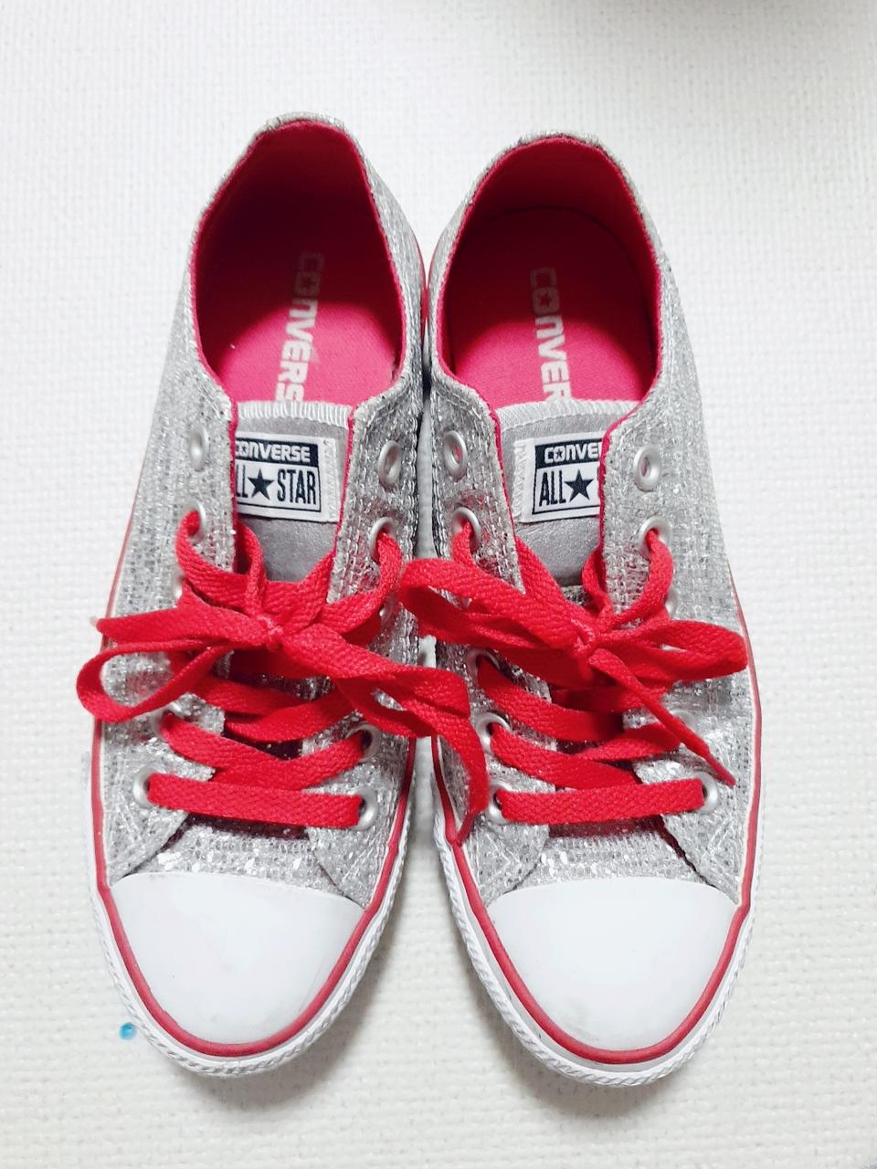 컨버스 로우 단화 스니커즈 반짝이