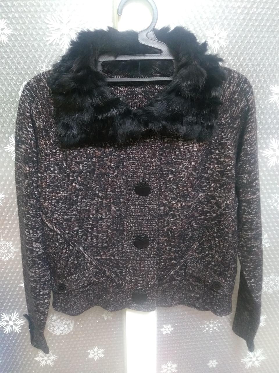 천연모피 울 자켓