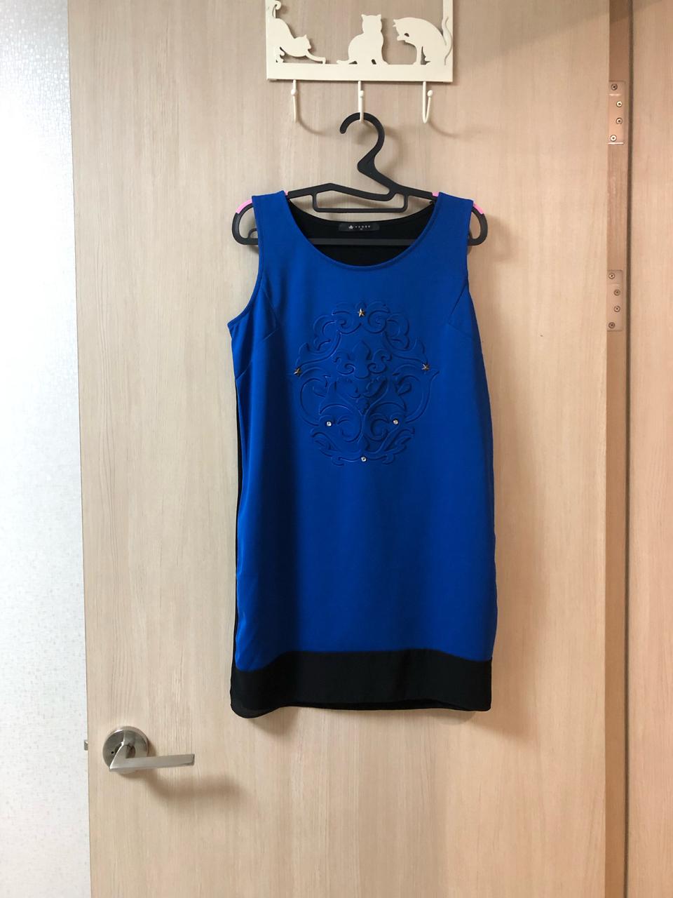 새) 예쎄 엠보무늬 져지 스판 원피스 66