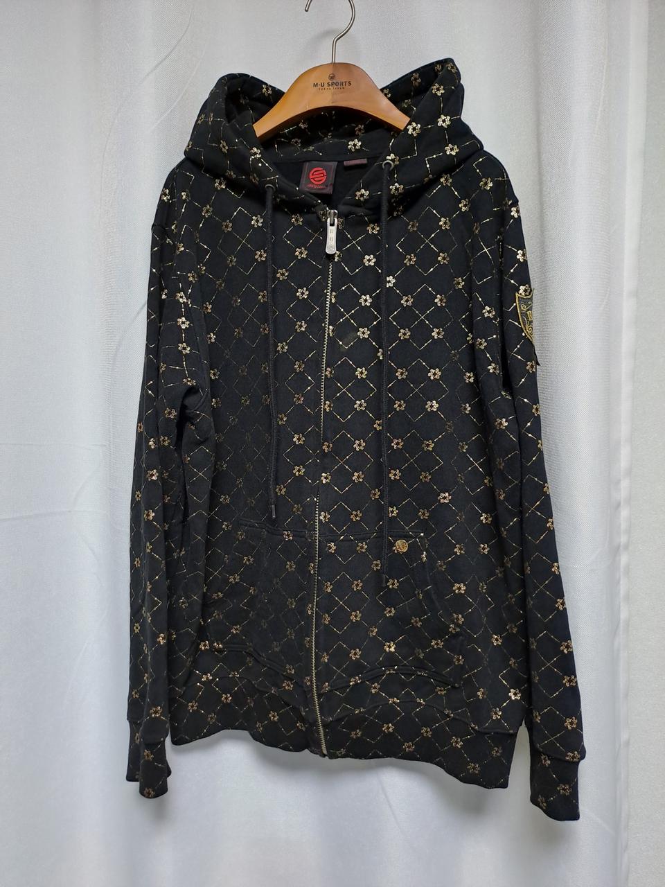 진품SANTACRUZ LARGE RESPECT 면80% 금박무늬 후드집업