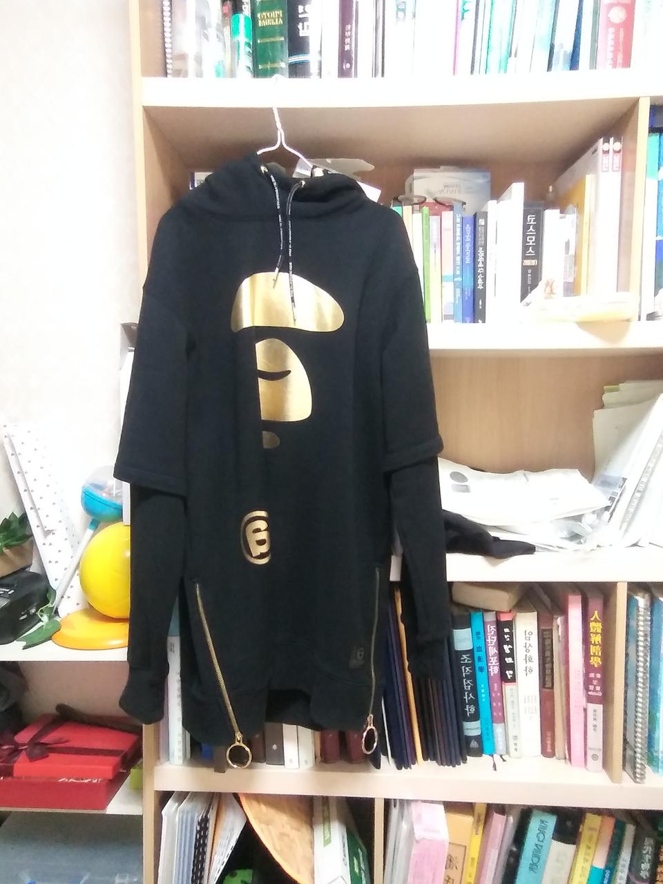 에이프 골드 후드티