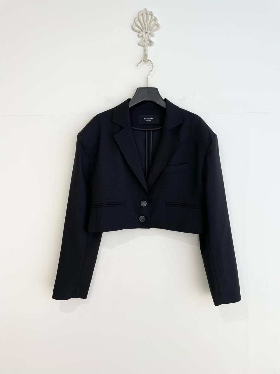 아웃핏 크롭 자켓-블랙만 가능(여름까지 착용 가능