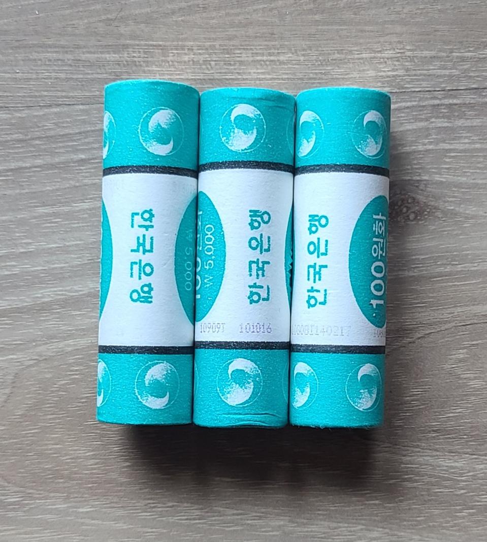 옛날동전 100원 3롤