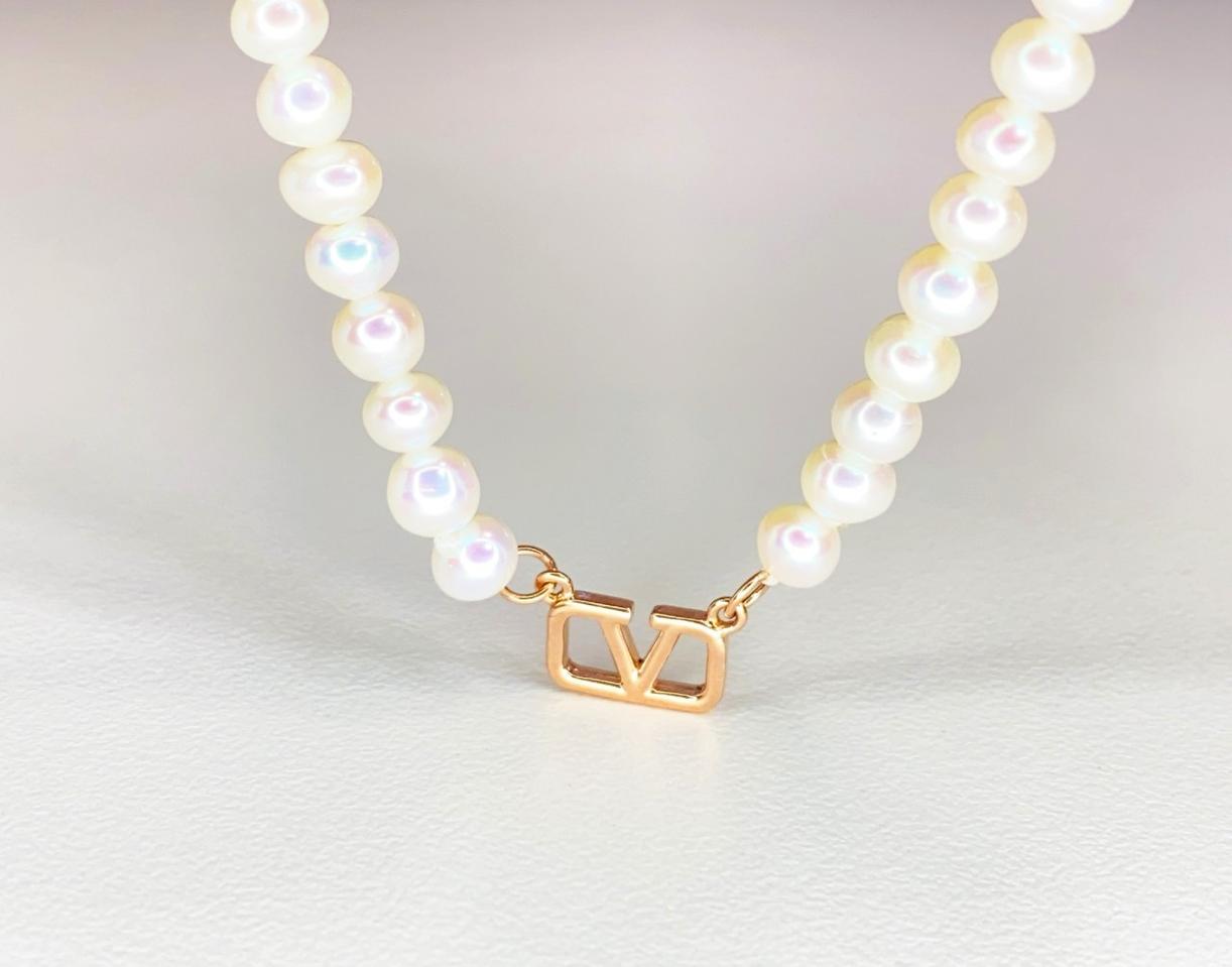 14k 담수진주목걸이