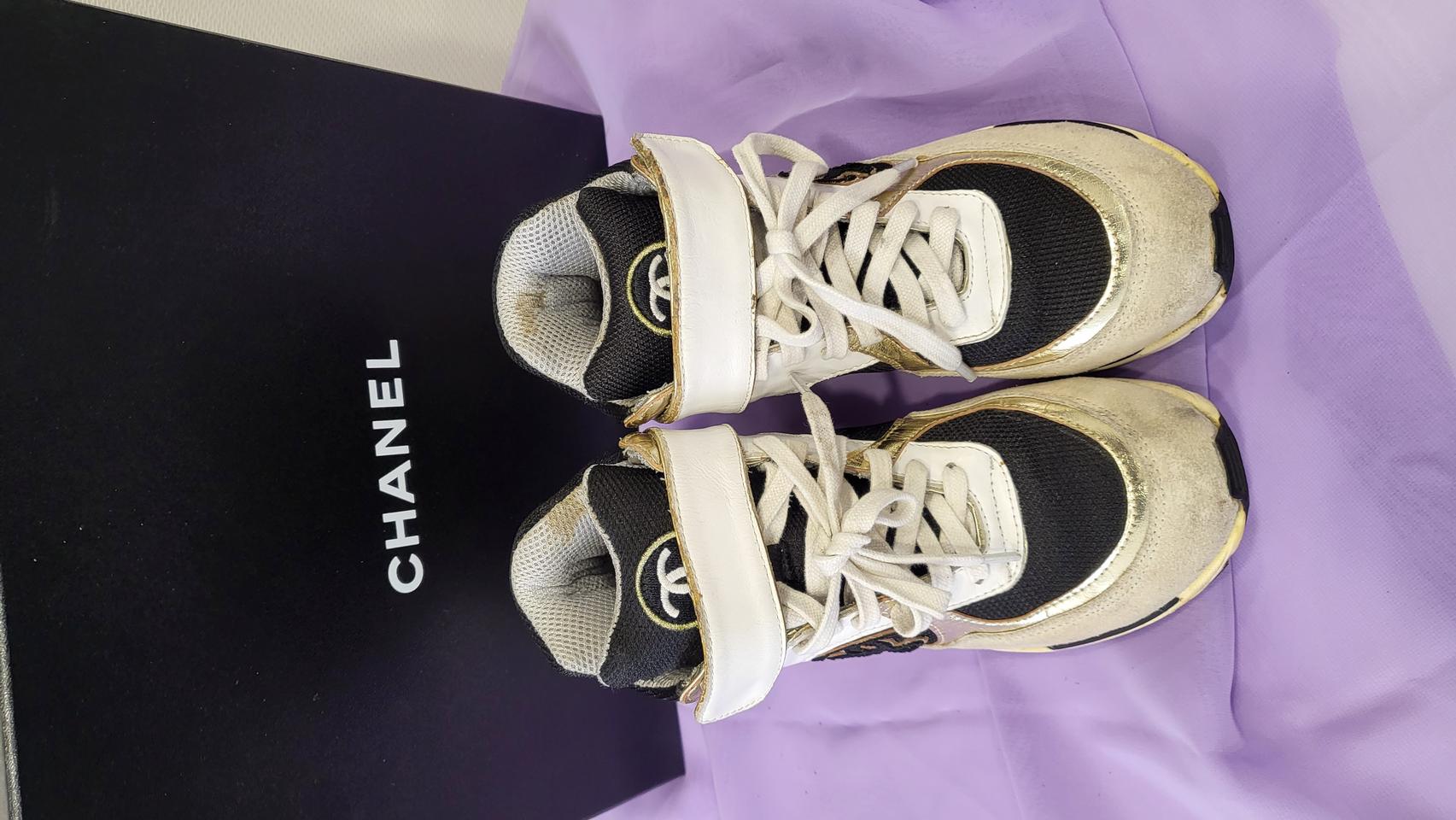 정품)샤넬크루즈 하이탑 230