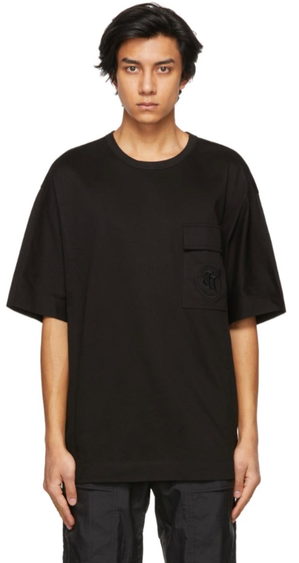 준지 포켓 자수로고 오버사이즈 반팔 거의새거