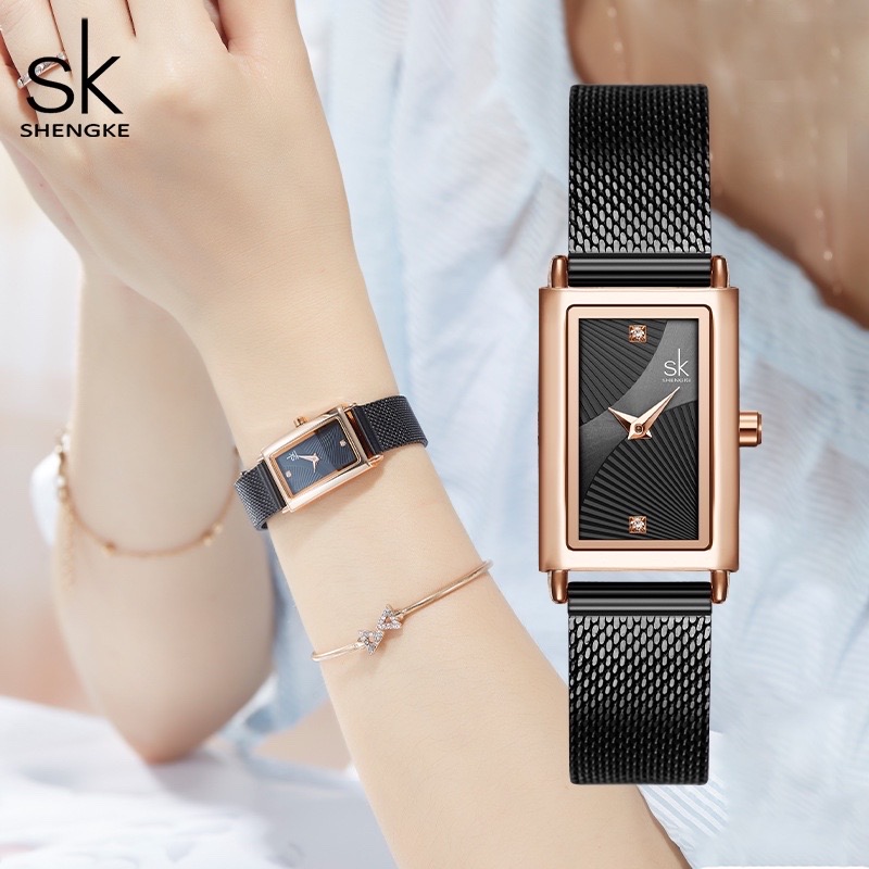 여성 메탈 스퀘어 사각 패션 손목 시계