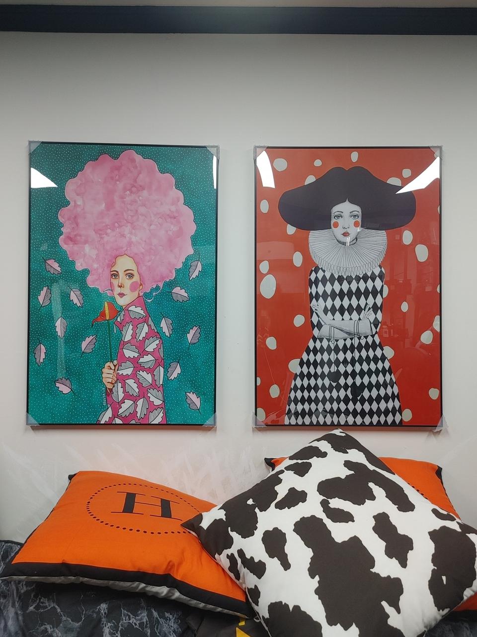 명품 화보 럭셔리 여인 대형 그림 액자 인테리어 소품 유화