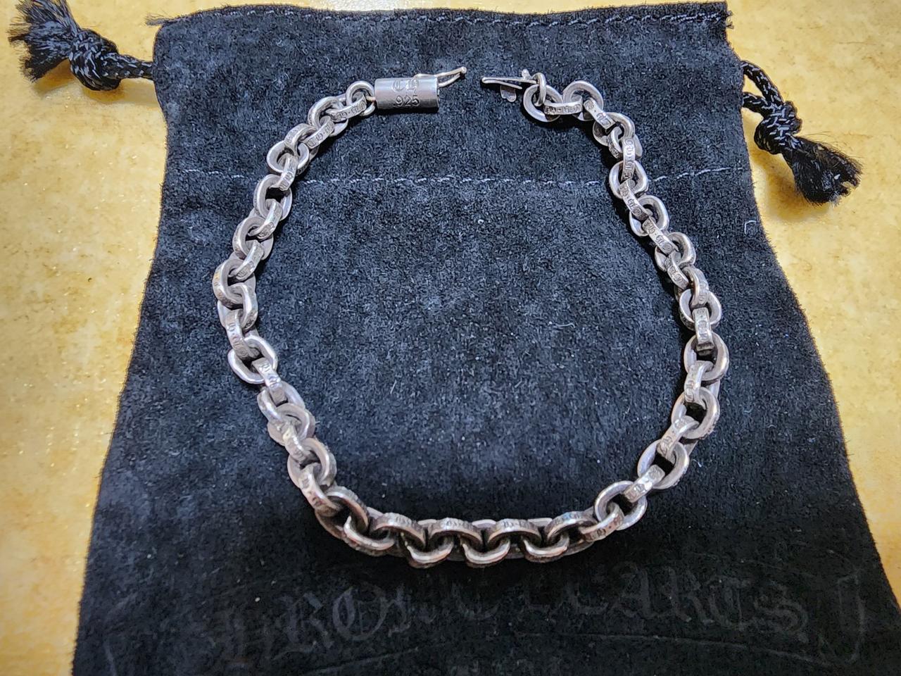 크롬하츠 페이퍼 체인 팔찌 8인치(21cm)