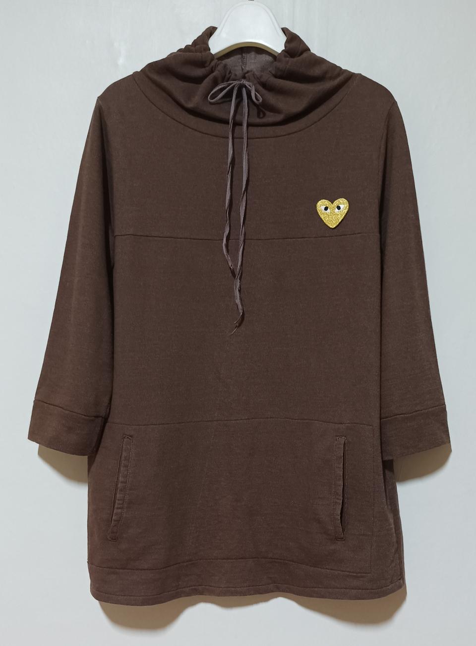 골드와펜 하이넥 칠부소매티셔츠