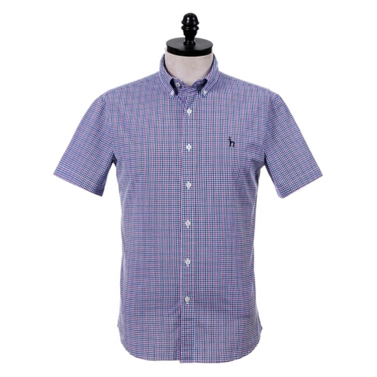 헤지스 네이비 슬림핏 깅엄체크 반팔셔츠 빈폴 라코스테 폴로랄프로렌