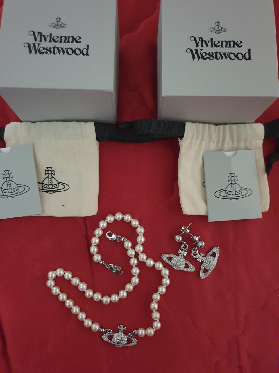비비안웨스트우드 진주목걸이+귀걸이