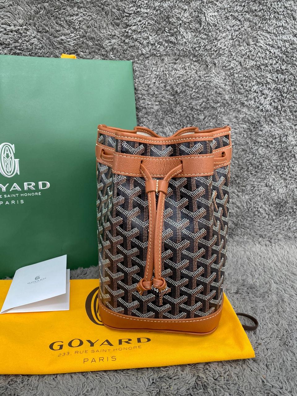 (정품) 고야드 쁘띠플로 버킷백 블랙탄