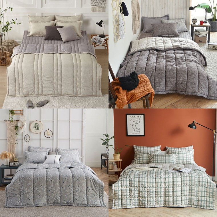 겨울 극세사 피치스킨 세미 마이크로화이바 패드 반전 이불