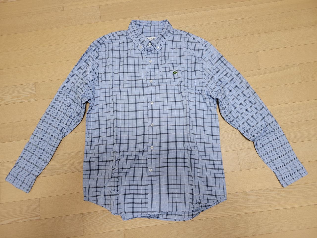라코스테 스판 체크 셔츠 팝니다